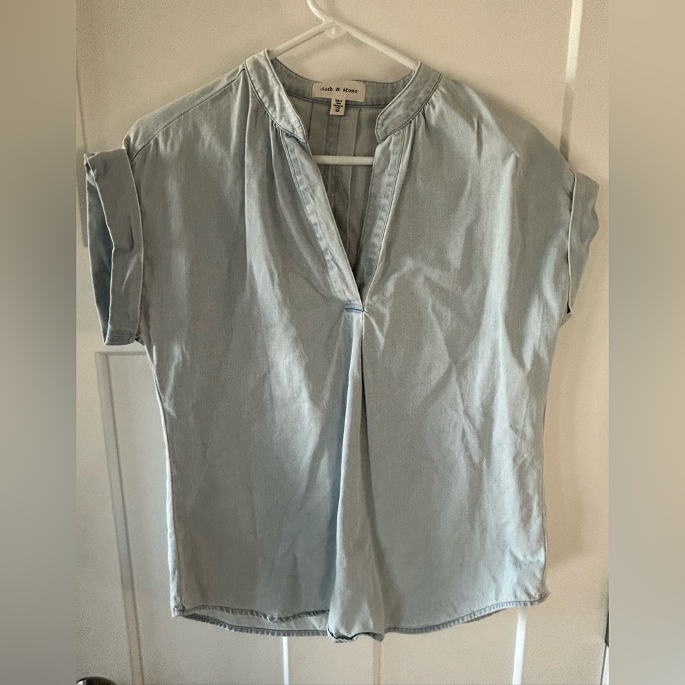 Cloth & Stone Sky Blue Denim Blouse - XS